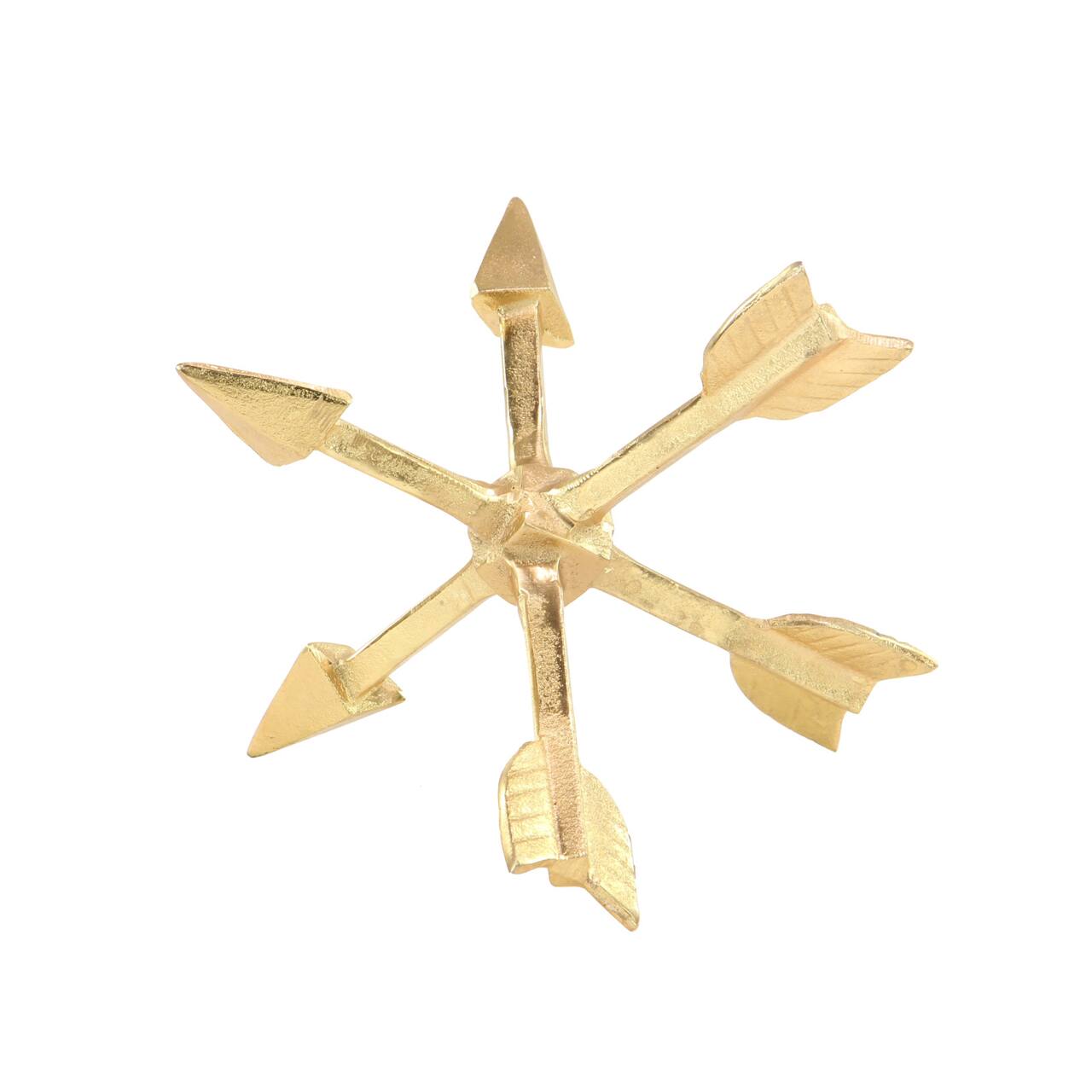 12&#x22; Gold Aluminum Glam Arrow Sculpture